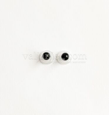 Очі пластикові на ніжці 6мм №1, 1 пара