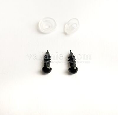 Очі пластикові на ніжці 6мм №1, 1 пара