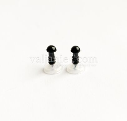 Очі пластикові на ніжці 6мм №1, 1 пара